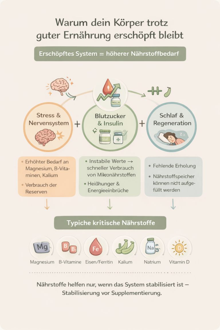 Infografik Närhstoffmangel trotz gesunder Ernährung